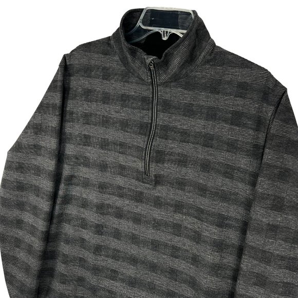 Sun Mountain Thermal Wear Men's M 1/4 Zip Mock Neck Golf Pullover Charcoal Gray - Picture 5 of 11